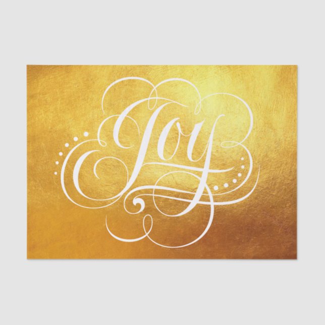 Papier Mousseline Joy - Luxurious Christmas Gold Faux Foil Big (Recto)