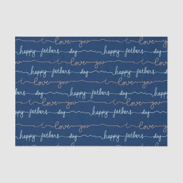 Papier Mousseline Joyeuse Fête des Pères  (Recto)