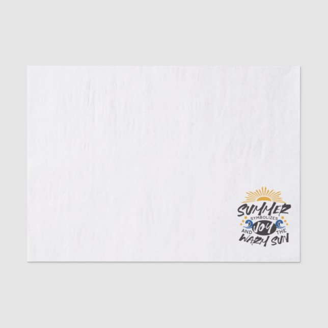 Papier Mousseline Joyeuses Bliss d'été - Citation Soleil Chaud (Recto)