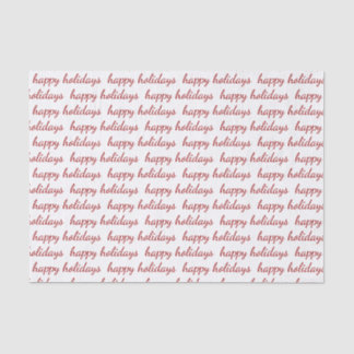 Papier Mousseline Joyeuses fêtes Typographie de script rouge