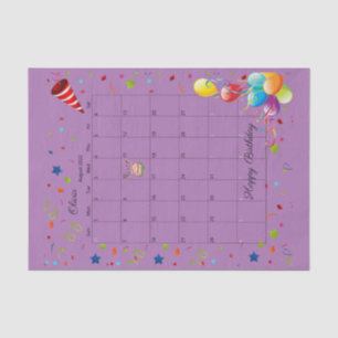 Papier Mousseline Joyeux anniversaire août 2022 Tissue Paper