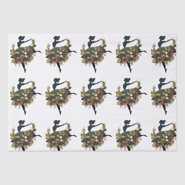 Papier Mousseline Joyeux anniversaire Ballerina (Recto)