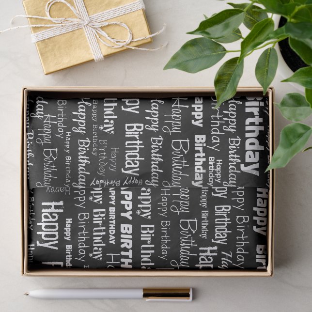 Papier Mousseline Joyeux Anniversaire Chic (Cadeau)