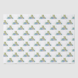Papier Mousseline Joyeux Anniversaire Cute Grenouille verte avec cad