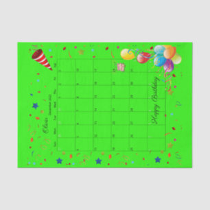 Papier Mousseline Joyeux anniversaire décembre 2022 Tissue Paper