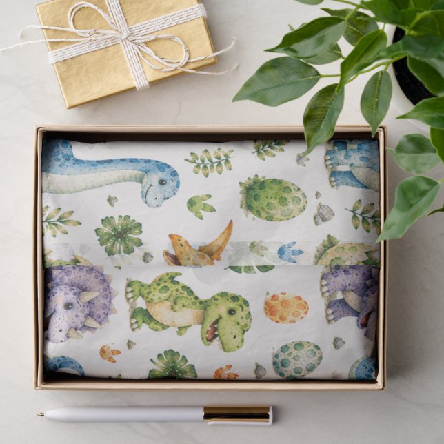 Papier Mousseline Joyeux anniversaire Dino-Mite (Cadeau)