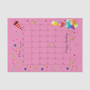 Papier Mousseline Joyeux anniversaire Janvier 2022 Tissue Paper