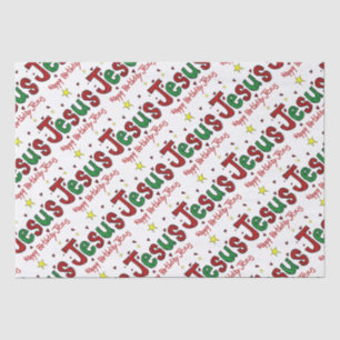 Papier Mousseline Joyeux anniversaire Jésus