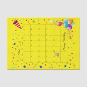 Papier Mousseline Joyeux anniversaire Juin 2022 Tissue Paper