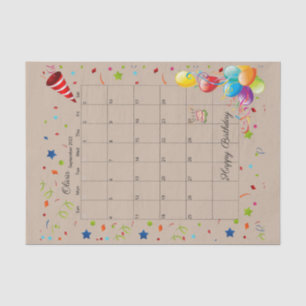 Papier Mousseline Joyeux anniversaire Septembre 2022 Tissue Paper