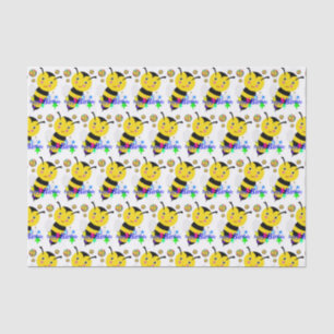 Papier Mousseline Joyeux Anniversaire Tissu Bumblebee