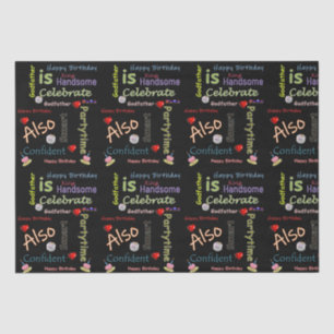 Papier Mousseline Joyeux anniversaire Tissu Papier Dieu Père