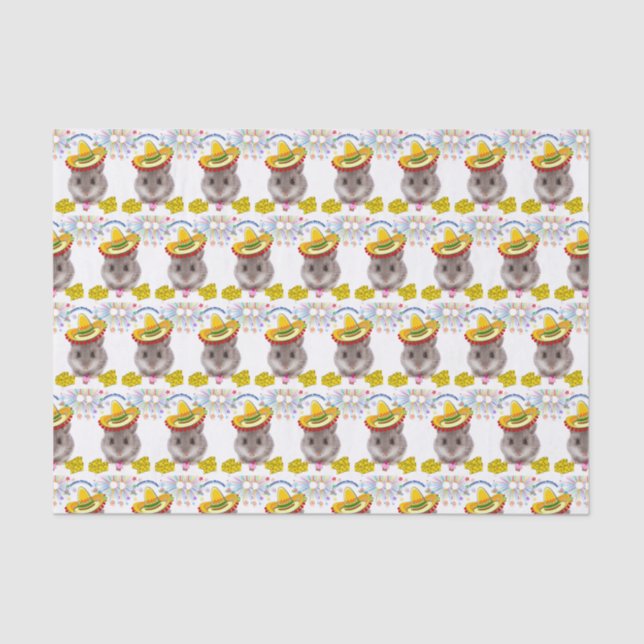 Papier Mousseline Joyeux Anniversaire Tissue Mice Papier (Recto)