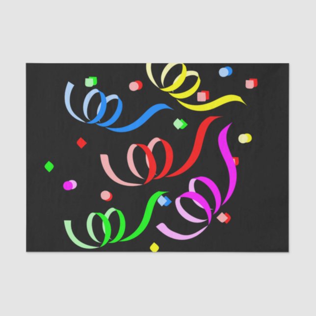 Papier Mousseline Joyeux Anniversaire Tissue Paper Confetti (Recto)