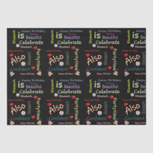 Papier Mousseline Joyeux Anniversaire Tissue Paper Elizabeth