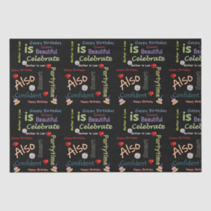 Papier Mousseline Joyeux anniversaire Tissue Paper Mère en droit