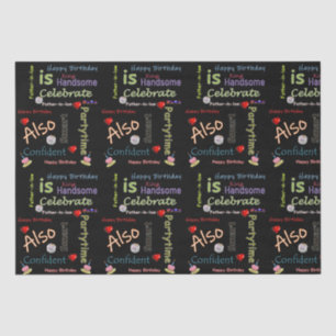 Papier Mousseline Joyeux anniversaire Tissue Paper Père en droit