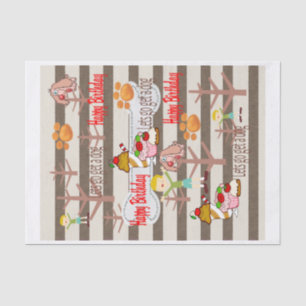 Papier Mousseline Joyeux Anniversaire Tissue Paper Wish for a dog