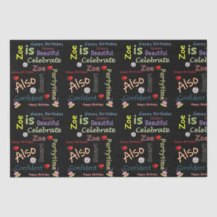 Papier Mousseline Joyeux anniversaire Tissue Paper Zoe