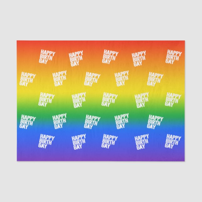 Papier Mousseline Joyeux Birthgay (Recto)