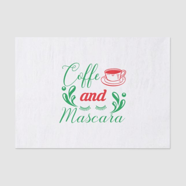 Papier Mousseline Joyeux Café Xmas Et Mascara (Recto)