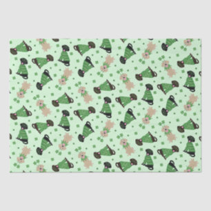 Papier Mousseline Joyeux Chiens du Labrador Jour de la Saint Patrick