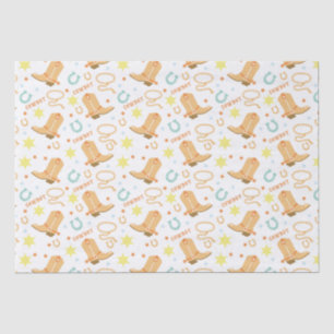 Papier Mousseline Joyeux Cowboy d'anniversaire