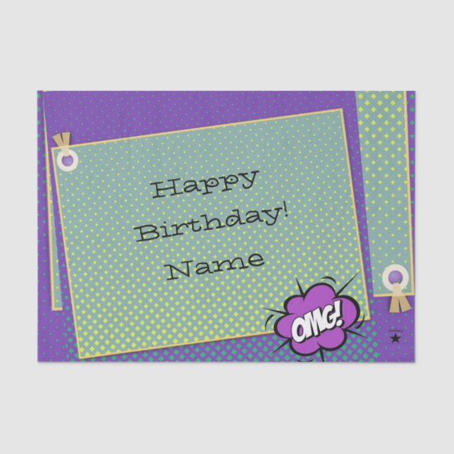 Papier Mousseline Joyeux document d'anniversaire - HAMbWG (Recto)