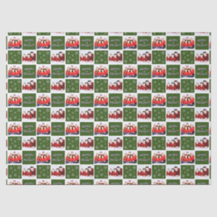 Papier Mousseline Joyeux et brillant Noël Snowflake Photo Green