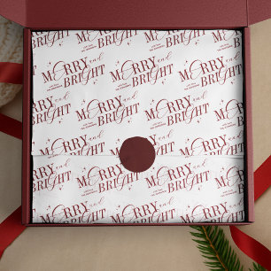 Papier Mousseline Joyeux et brillant Nom personnalisé élégant Noël