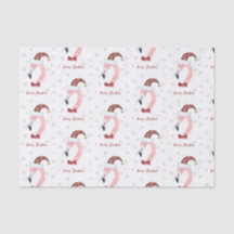 Joyeux Flamant rose de Noël Père Noël moderne Noël