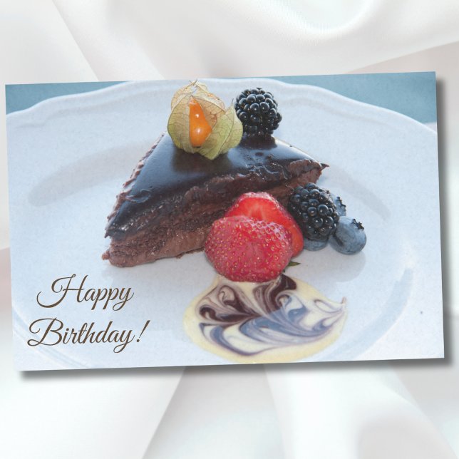 Papier Mousseline Joyeux gâteau au chocolat pour anniversaire (Créateur téléchargé)