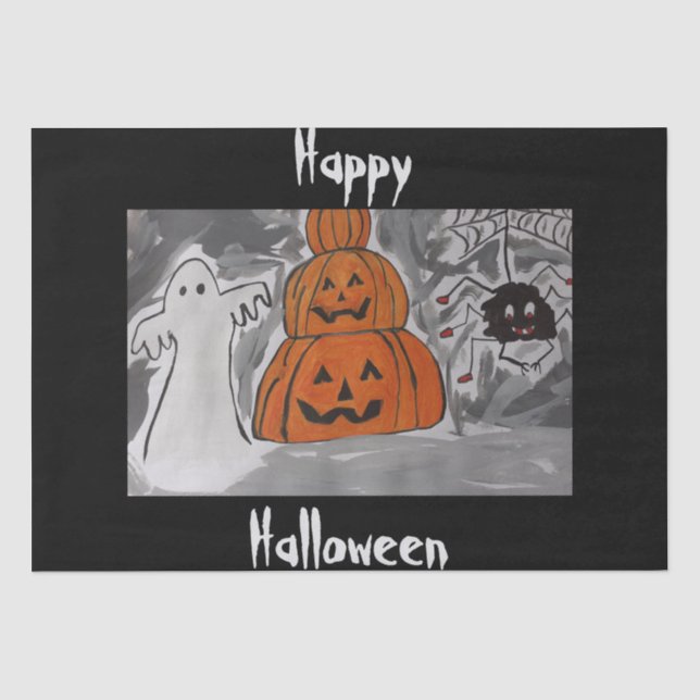 Papier Mousseline Joyeux Halloween (Recto)