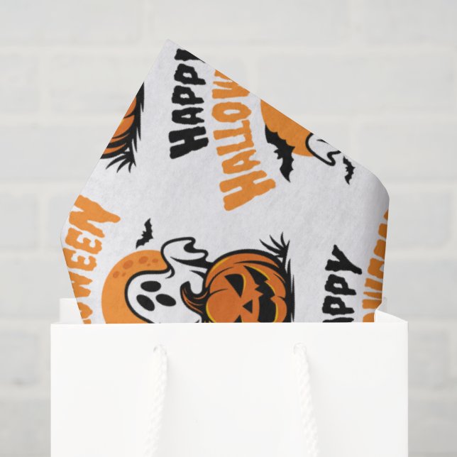 Papier Mousseline Joyeux Halloween (Sac cadeau)