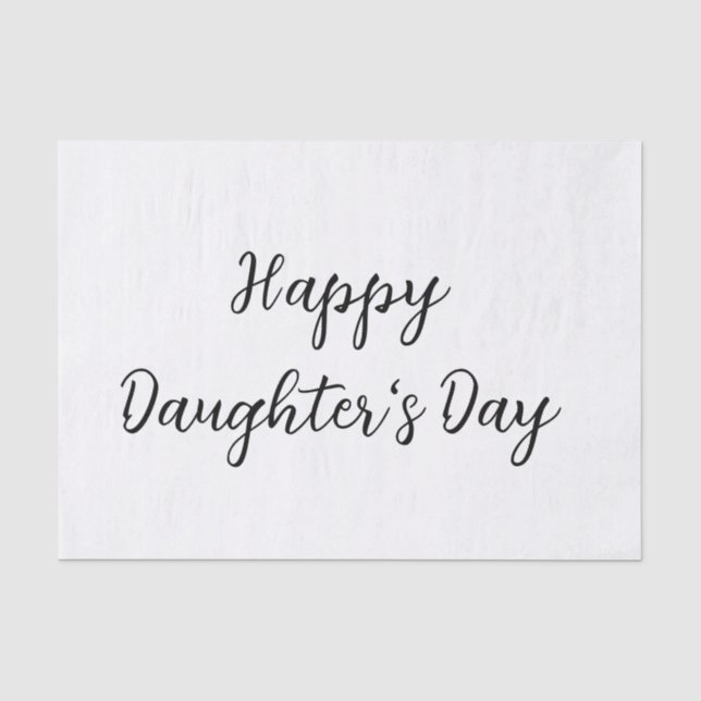 Papier Mousseline Joyeux jour de filles si.ple minimum ajouter le no (Recto)