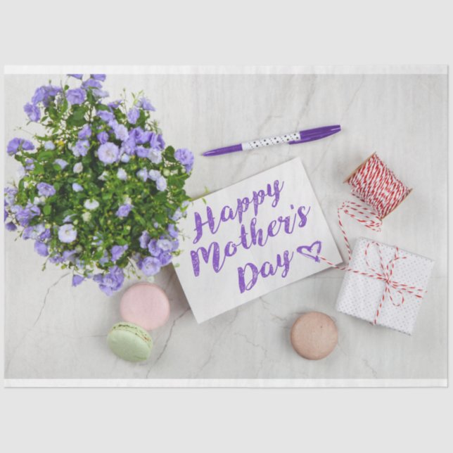 PAPIER MOUSSELINE JOYEUX JOUR DE MÈRE (Recto)