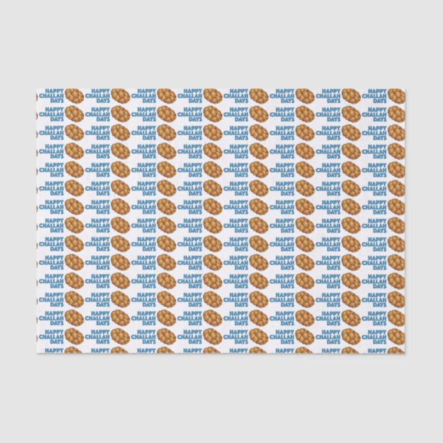 Papier Mousseline Joyeux Jours de Challah Pain de Fête Hanoukka Chan (Recto)