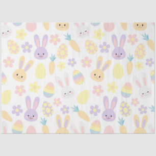 Papier Mousseline Joyeux lapin violet de Pâques