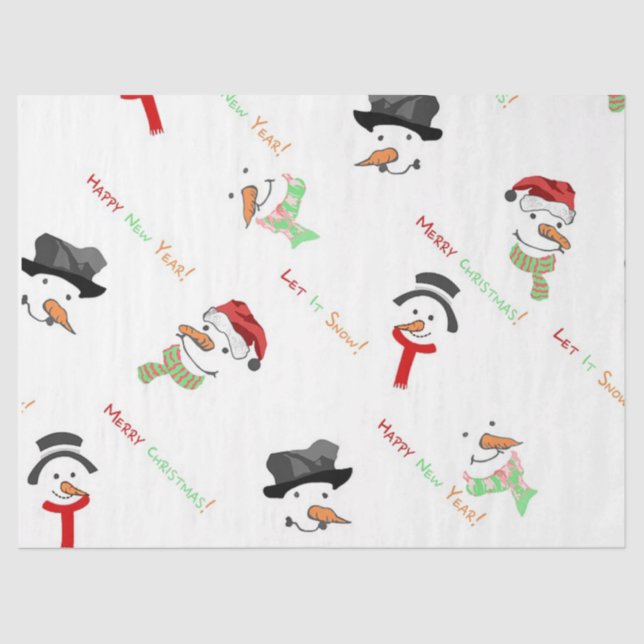 Papier Mousseline Joyeux Noël (Recto)