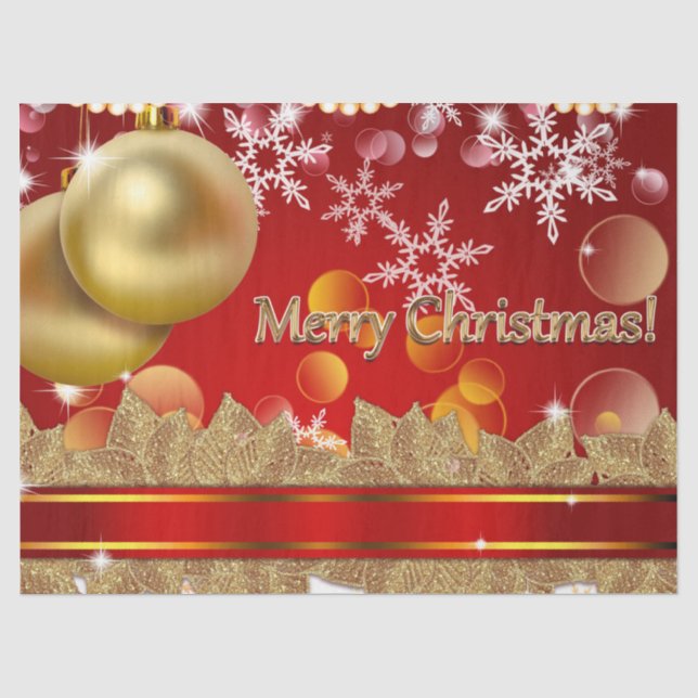 Papier Mousseline Joyeux Noël (Recto)