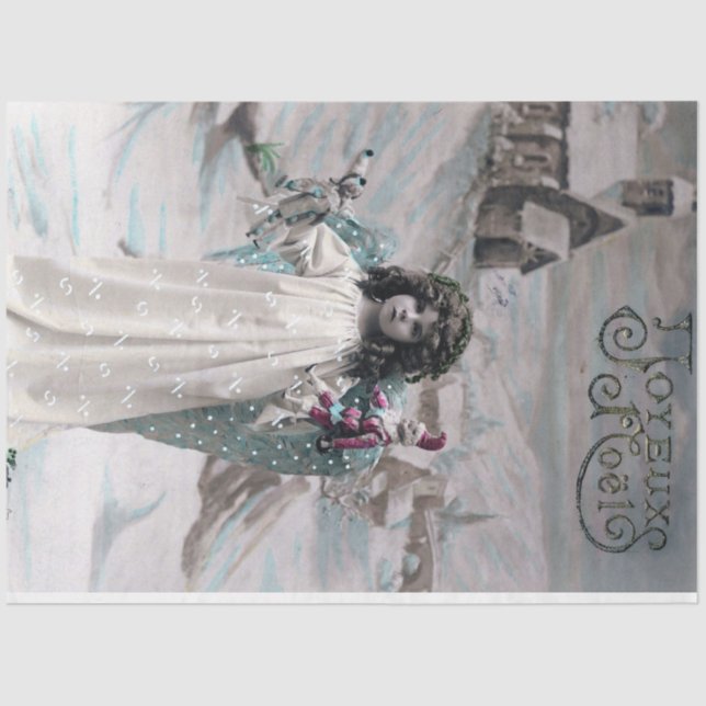 Papier Mousseline Joyeux Noel (Recto)