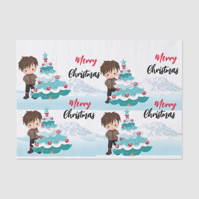 Papier Mousseline Joyeux Noël (Recto)
