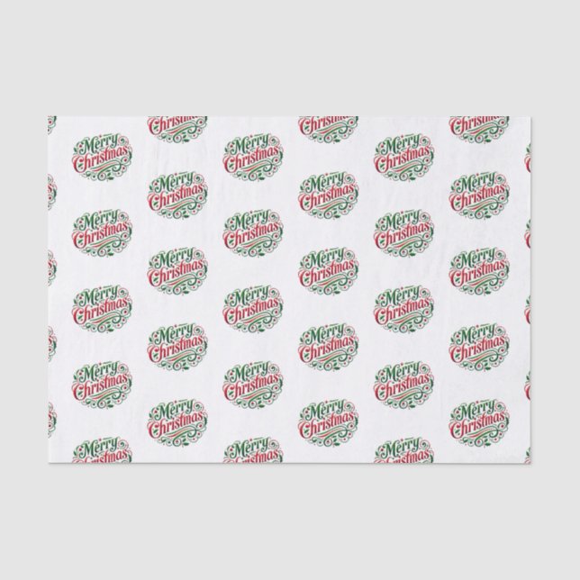 Papier Mousseline Joyeux Noël (Recto)