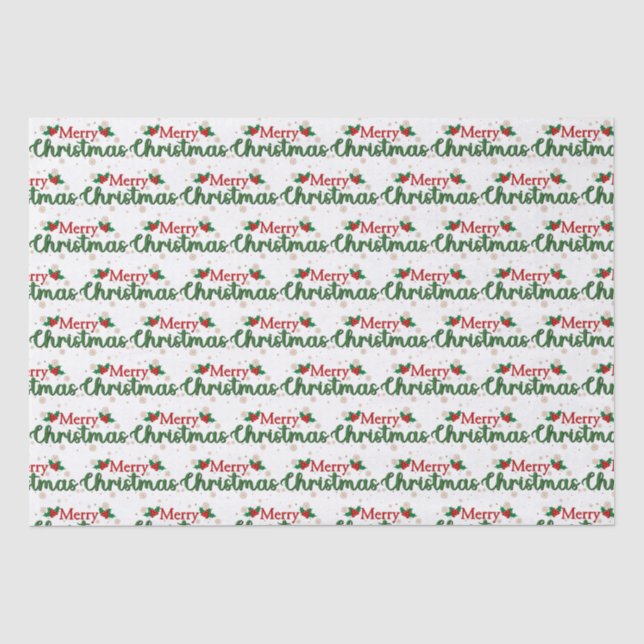 Papier Mousseline Joyeux Noël  (Recto)