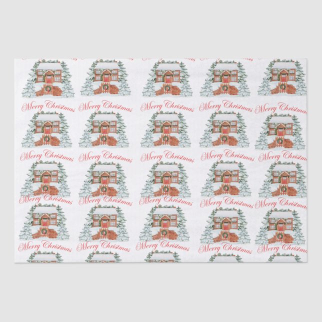 Papier Mousseline Joyeux Noël (Recto)