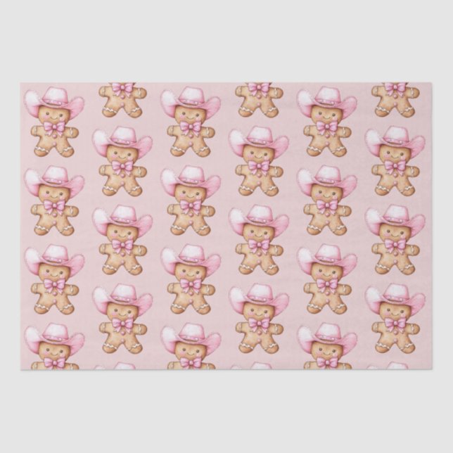 Papier Mousseline Joyeux Noël de fille en pain d'épice (Recto)