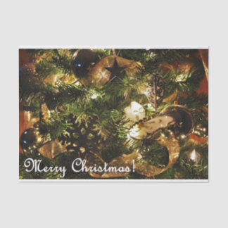 Papier Mousseline Joyeux Noël d'or