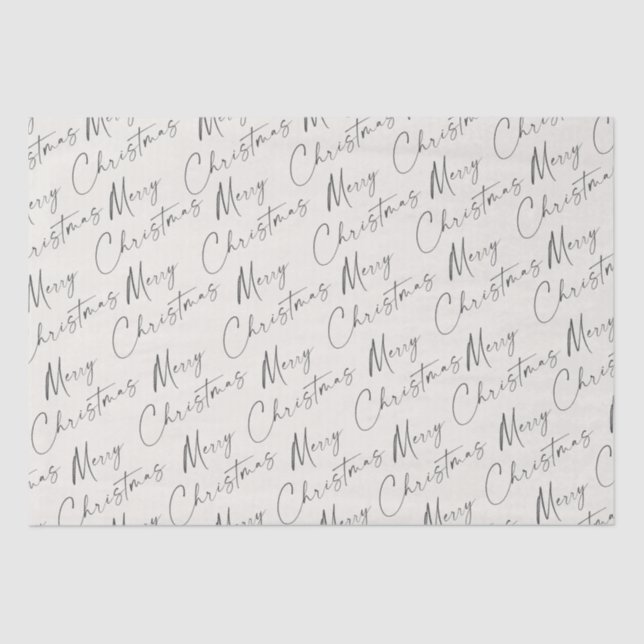 Papier Mousseline Joyeux Noël écriture simple manuscrite (Recto)