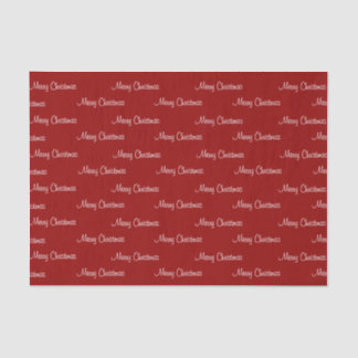 Papier Mousseline Joyeux Noël en rouge