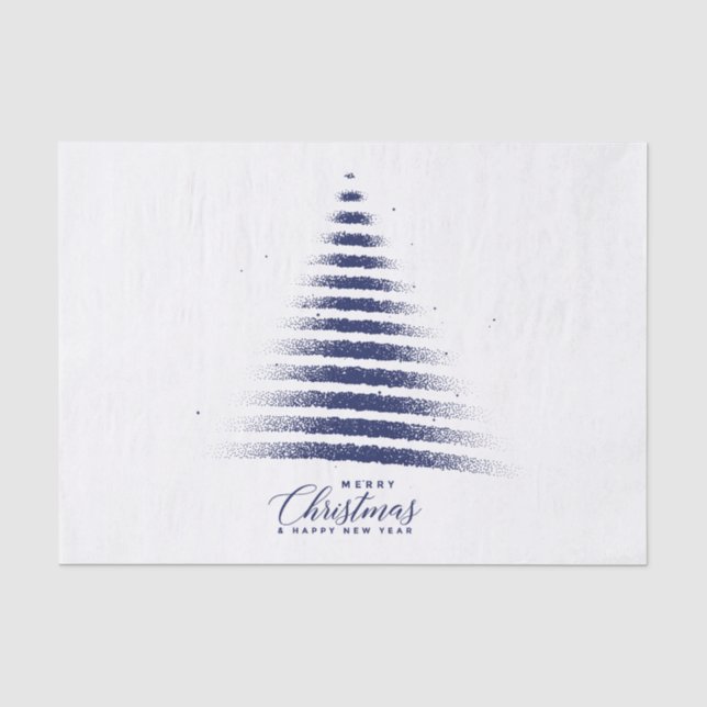 Papier Mousseline Joyeux Noël et Bonne Année (Recto)